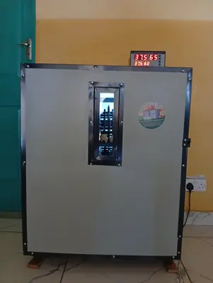 Egg incubator, running on the solar system
